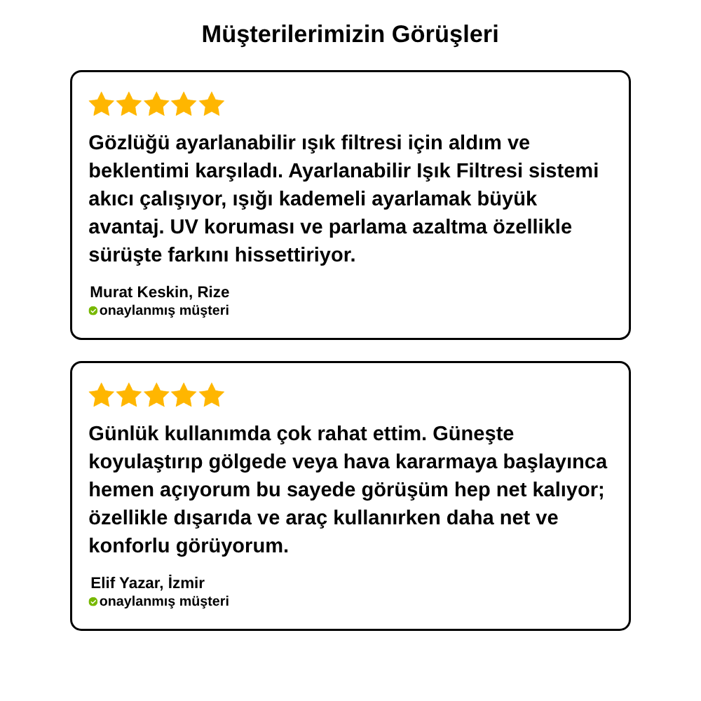 Luce™ Ayarlanabilir Güneş Gözlüğü